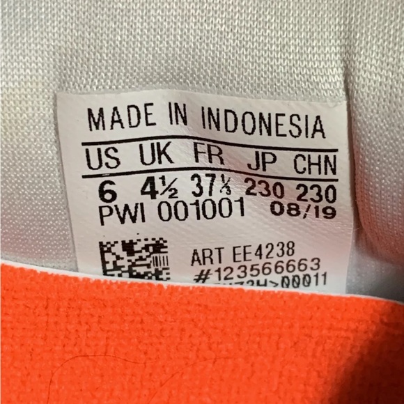 Adidas SOLARBLAZE running shoes Dash White Orange Solar EE4238 Size 6 - Picture 11 of 12